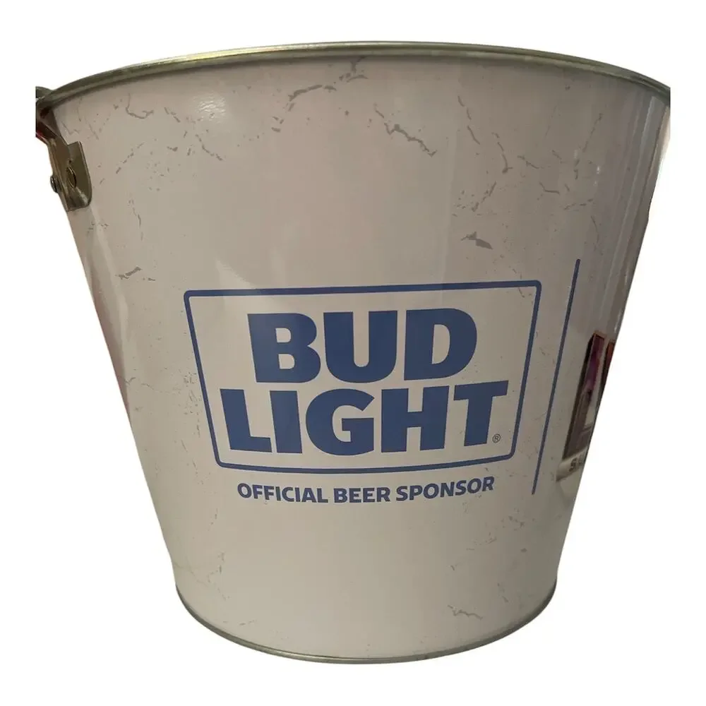 NFL Bud Light  LVlll Las Vegas Metal Super Bowl Beverage Bucket 49ers/ Chiefs